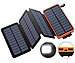 revolt Solar-Powerbank mit faltbarem 8-W-Solarpanel, LED-Lampe, 16 Ah, 2,1 A revolt USB-Powerbanks mit Falt-Solarpanel & Leuchte