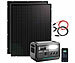 revolt On-Grid-Powerstation & Solar-Konverter 2.048Wh mit 2x 215-W-Solarmodul revolt 2in1-Hochleistungsakkus & On-Grid-Solar-Konverter mit WLAN, App & Solarmodulen