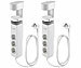 revolt 2er-Set 3-fach-Tischsteckdose mit Schraubklemme, 2x USB-C, 1x USB-A revolt Steckdosen mit Schraubbefestigung, PD, QuickCharge