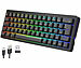 GeneralKeys Mechanische 60-%-Funk-Tastatur mit RGB-Beleuchtung, QWERTZ, Akku GeneralKeys Ultra-kompakte Gaming/Office-Tastaturen mit RGB-Beleuchtung und Anti-Ghosting