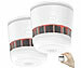 VisorTech 2er-Set Mini-Rauchwarnmelder mit 10-Jahres-Batterie, 85 dB, Ø 52 mm VisorTech