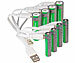 tka Köbele Akkutechnik 8er-Set wiederaufladbare Batterien: 4x AA (3000 mWh), 4x AAA (800 mWh) tka Köbele Akkutechnik Li-Ion-Akku-Sets Typ AAA und AA, mit USB-C-Ladefunktion