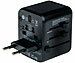 Verbatim Universal-Reise-Stromadapter, 100 - 250 V, mit USB-C PD 20 W, USB-A QC Verbatim Reise-Stromadapter mit USB-C und USB-A