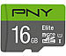 PNY Elite microSD, mit 16 GB und SD-Adapter, lesen bis zu 85 MB/s PNY microSD-Speicherkarten UHS U1