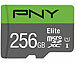 PNY Elite microSD, mit 256 GB und SD-Adapter, lesen bis zu 100 MB/s PNY