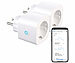 Luminea Home Control 2er-Set 2in1-WLAN-Steckdose, bidirektionale Strom-Messung, 16 A, App Luminea Home Control WLAN-Steckdosen mit bidirektionaler Strom-Messung