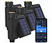 Royal Gardineer 4er-Set WLAN-Bewässerungscomputer, Solarpanel, BT-Gateway, App, IP65 Royal Gardineer 