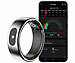 newgen medicals Fitnesstracker-Ring, Touch-Bedienung, Herzfrequenz, SpO2, 5 ATM, Gr.57 newgen medicals Fitnesstracker-Ringe mit Touch-Steuerung, Herzfrequenz, SpO2 und Schlafanalyse