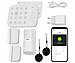 VisorTech 6-teiliges WLAN-Alarmanlagen-Set mit 3 Sensoren, 2 RFID-Schlüssel, App VisorTech Funk-Alarmanlagen-Set mit WLAN und App