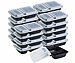 Rosenstein & Söhne 20er-Set Lebensmittel-Boxen mit je 2 Trennfächern und Deckeln, 700 ml Rosenstein & Söhne Lunchbox-Sets