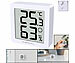 PEARL 4er-Set Ultrakompakter Mini Hygrometer mit Temperatur PEARL Digitale Thermometer/Hygrometer