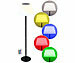 Lunartec 2er-Set Solar-LED-Tisch- & Stehleuchte, Fernbedienung, RGB&CCT, 400 lm Lunartec Solar-LED-Tisch- & Stehleuchten mit RGB-CCT-Funktion