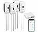 Royal Gardineer 4er-Set Boden-Feuchtigkeits-&Temperatur-Sensoren mit WLAN-Gateway, App Royal Gardineer Boden-Feuchtigkeits- und Temperatur-Sensoren mit WLAN-Gateway