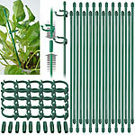 Royal Gardineer 20er-Set Rankhilfe-Pflanzenstäbe, 20 Pflanzenhalter, 10 Stabverbinder Royal Gardineer Pflanzenhalter 