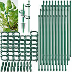 Royal Gardineer 40er-Set Rankhilfe-Pflanzenstäbe, 20 Pflanzenhalter, 10 Stabverbinder Royal Gardineer Pflanzenhalter 