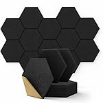 Carlo Milano 12 selbstklebende Hexagon-Akustikplatten, 9 mm dick, schwarz Carlo Milano Akkustikplatten 