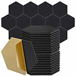 Carlo Milano 24 selbstklebende Hexagon-Akustikplatten, Schallabsorption, schwarz Carlo Milano Akkustikplatten 