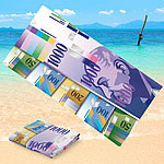 PEARL Mikrofaser-Badetuch und Strandtuch "Schweizer Franken" 170 x 100 cm PEARL Mikrofaser-Badet�cher