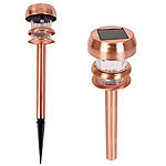 Solar-Gartenwegeleuchte, kupferfarben