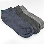 3er-Set Kurz-& Quarter-Socken Herren Gr. 39-42 Dunkelblau/grau/schwarz Sneaker-Socken