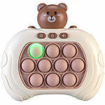 Playtastic 2er-Set Quick-Push-Bubble-Spielkonsole "Bär", Tierform, Batterien Playtastic Quick-Push-Bubble-Spielkonsolen mit Display