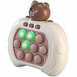 Playtastic 2er-Set Quick-Push-Bubble-Spielkonsole "Bär" & "Hase", Batteriebetrieb Playtastic Quick-Push-Bubble-Spielkonsolen mit Display