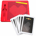Playtastic 2er-Set magnetische Reise-Zeichentafeln, Stift & Vorlagen, rot Playtastic Magnetische Zeichentafeln