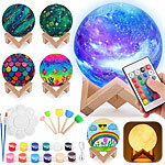 Playtastic DIY-Mondlampen-Bastelset inkl. Malmaterial & 12-Farben-Farbkasten Playtastic Mondlampen-Bastelsets