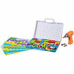 Playtastic Mosaik-Steckspiel mit elektrischer Bohrmaschine, inklusive Koffer Playtastic Steckspiele