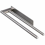 BadeStern Zweiarmiger Handtuchhalter, ohne Bohren, Edelstahl, 39 cm, silber BadeStern Handtuchhalter, ohne Bohren, selbstklebende 