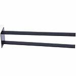 BadeStern Zweiarmiger Handtuchhalter, ohne Bohren, Edelstahl, 39 cm, schwarz BadeStern Handtuchhalter, ohne Bohren, selbstklebende