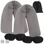 newgen medicals 2er set Memory-Schaum Reise- und Nackenkissen, formbar newgen medicals Formbare Nackenkissen