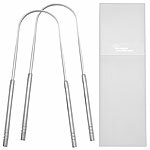 newgen medicals 2er-Set Edelstahl-Zungenschaber mit Aufbewahrungsbox newgen medicals Zungenschaber