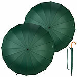 Carlo Milano 2er-Set XXL-Regenschirme für 2 Personen, sturmfest, 16 Rippen Carlo Milano Regenschirme für 2 Personen 