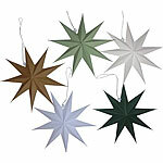 Britesta 5er-Set faltbare Deko-Papiersterne, verschiedene Farben, Ø 30 cm Britesta Faltbare Deko-Papiersterne 