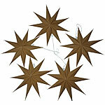 Britesta 5er-Set faltbare Deko-Papiersterne, holzfarben, zum Bemalen, Ø 30 cm Britesta  