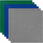 Playtastic 6er-Set Klemmbaustein-Platten für viele Marken, 255 x 255 mm Playtastic Baustein-Platten 