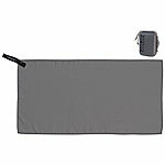 PEARL Mikrofaser-Handtuch, schnell trocknend, 30 x 60 cm, Tasche, anthrazit PEARL Mikrofaser-Badetücher