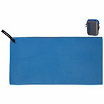 PEARL Mikrofaser-Handtuch mit Tasche, schnell trocknend, 30 x 60 cm, blau PEARL Mikrofaser-Badetücher