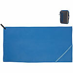 PEARL Mikrofaser-Handtuch mit Tasche, schnell trocknend, 100 x 50 cm, blau PEARL Mikrofaser-Badetücher