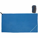 PEARL 2er Mikrofaser-Handtuch mit Tasche,schnell trocknend,140 x 70 cm,blau PEARL Mikrofaser-Badetücher