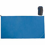 PEARL Mikrofaser-Handtuch mit Tasche, schnell trocknend, 200 x 100 cm, blau PEARL Mikrofaser-Badetücher