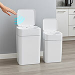 infactory 2er-Set Sensor-Mülleimer aus Kunstoff, 12 und 16 Liter infactory 