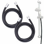 BadeStern 2er-Set flexible Silikon-Duschschläuche mit Verdrehschutz,1,5Meter, sc BadeStern Ultra flexibler & dehnbarer Silikon-Brauseschläuche