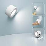 Lunartec 3in1-Akku-Magnet-Leuchte mit Tisch-, Wand- und Klemmhalterung, CCT Lunartec 3in1 Akku-Magnet-Leuchten mit Klemmhalterung und CCT