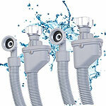Sichler Haushaltsgeräte 2er-Set Aquastop-Schlauch, Waschmaschinen/Geschirrspüler, 3/4", 150 cm Sichler Haushaltsgeräte Wasser-Stop Sicherheitszulaufschläuche für Waschmaschinen & Geschirrspüler