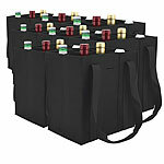 PEARL 8er set Filz-Flaschen-Tragetasche für 6 Flaschen, je bis 1,5 Liter, sc PEARL Filz-Flaschen-Tragetaschen