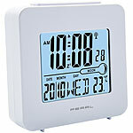 PEARL Funk-Wecker mit Snooze-Funktion,Datum-,Wochentag- & Temperaturanzeige PEARL Funk-Wecker mit Thermometern