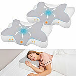 newgen medicals 2er-Set Memory-Foam-Kopfkissen für Seiten-, Rücken- und Bauchschläfer newgen medicals Bauch-, Rücken- und Seitenschläferkissen