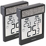 PEARL 2er-Set digitale Fensterthermometer zeigt Außen-,Höchst- & Tiefstwerte PEARL Fensterthermometer